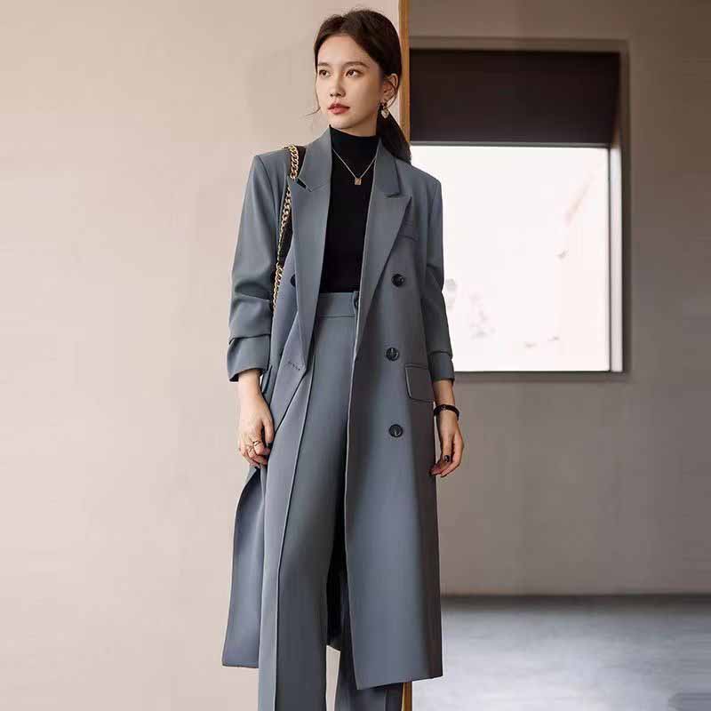 Mens Fashion Blazer - Fanan elegante longo trench coat feminino