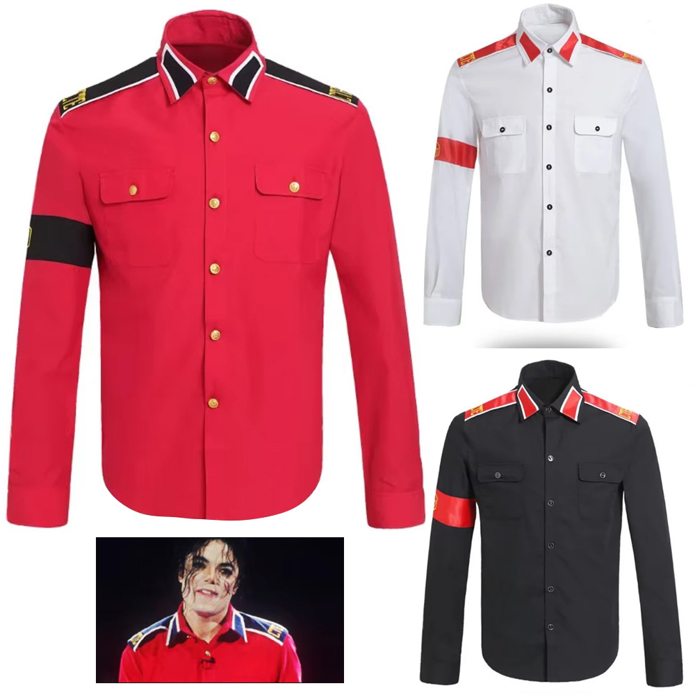 Military Shirt Men - Camisa Militar Antissuína de Michael Jackson,