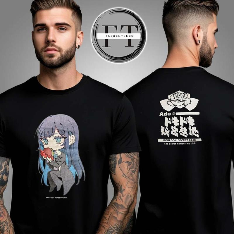 Mens Fashion World - Camiseta Unissex Hibana DokkiDokki Fashionável da