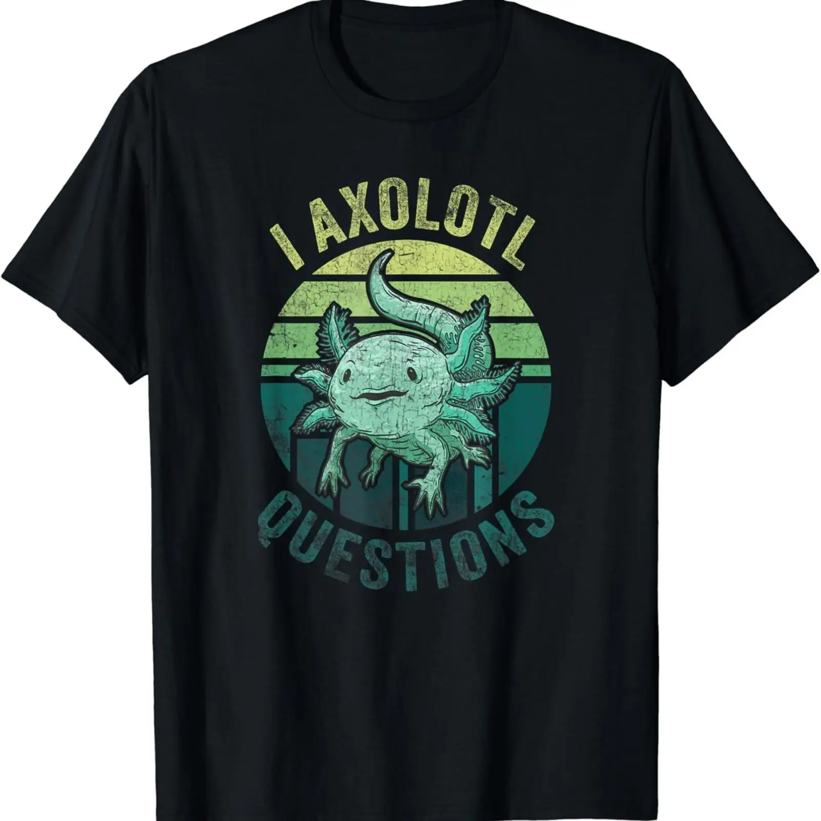 Men'S Fashion Questions - Camiseta Masculina Vintage Axolotl Questions Retrô