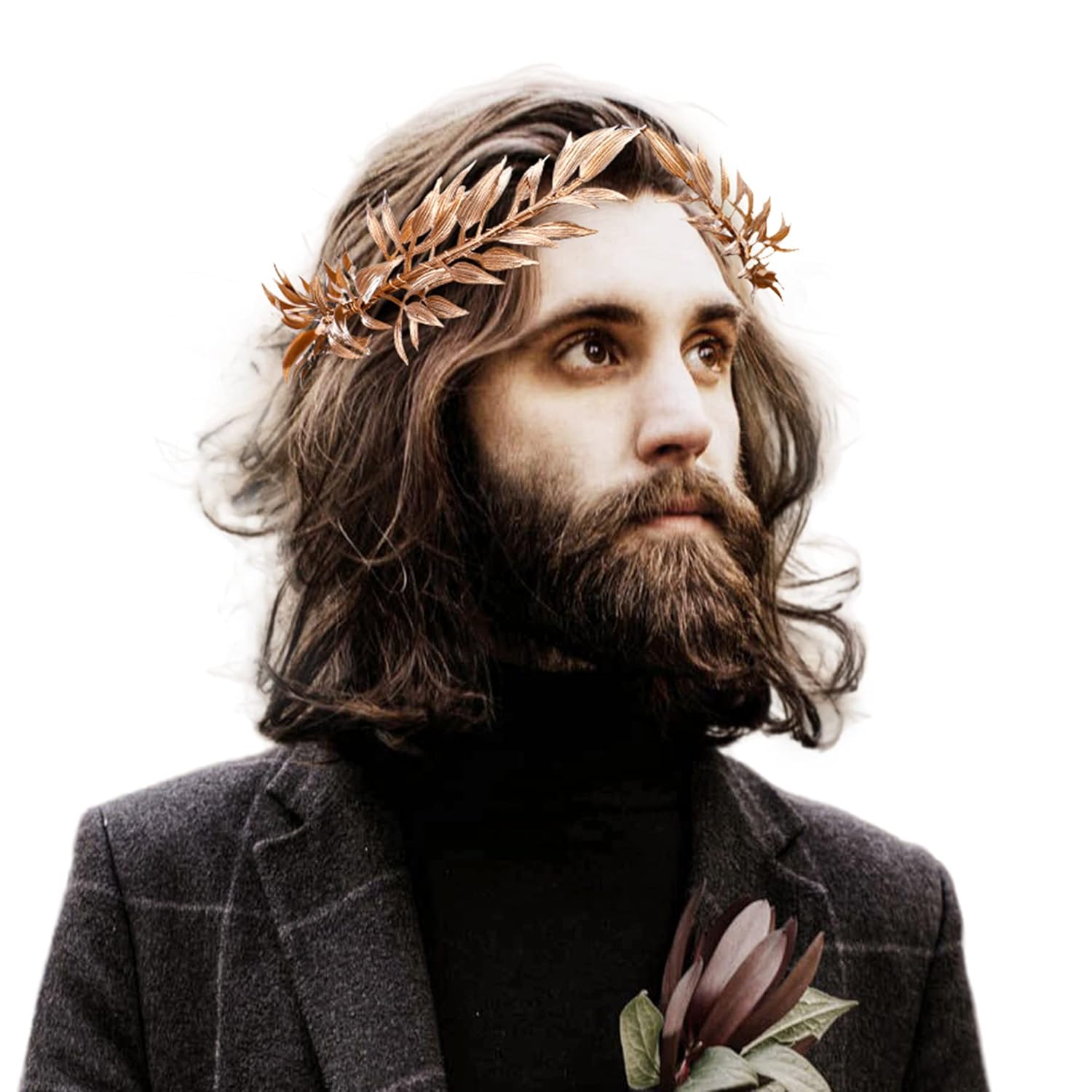 Men Fashion King - Floresta folha coroa medieval louro bandana