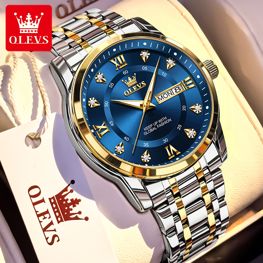 Mens Fashion Watch - Olevs marca moda relógios masculinos de