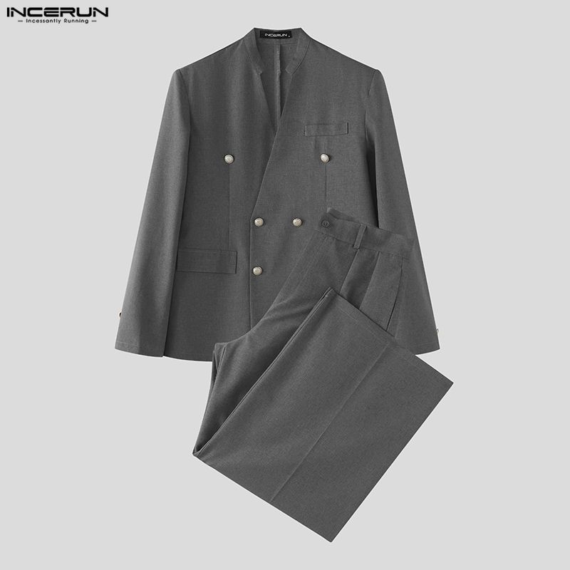 Mens Fashion Blazer - Conjuntos Masculinos INCERUN, Blazer de Manga