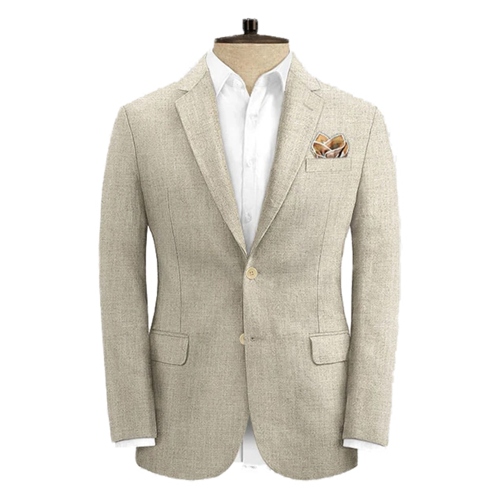 Mens Fashion Blazer - 2025 luxo verão respirável leeno tecer