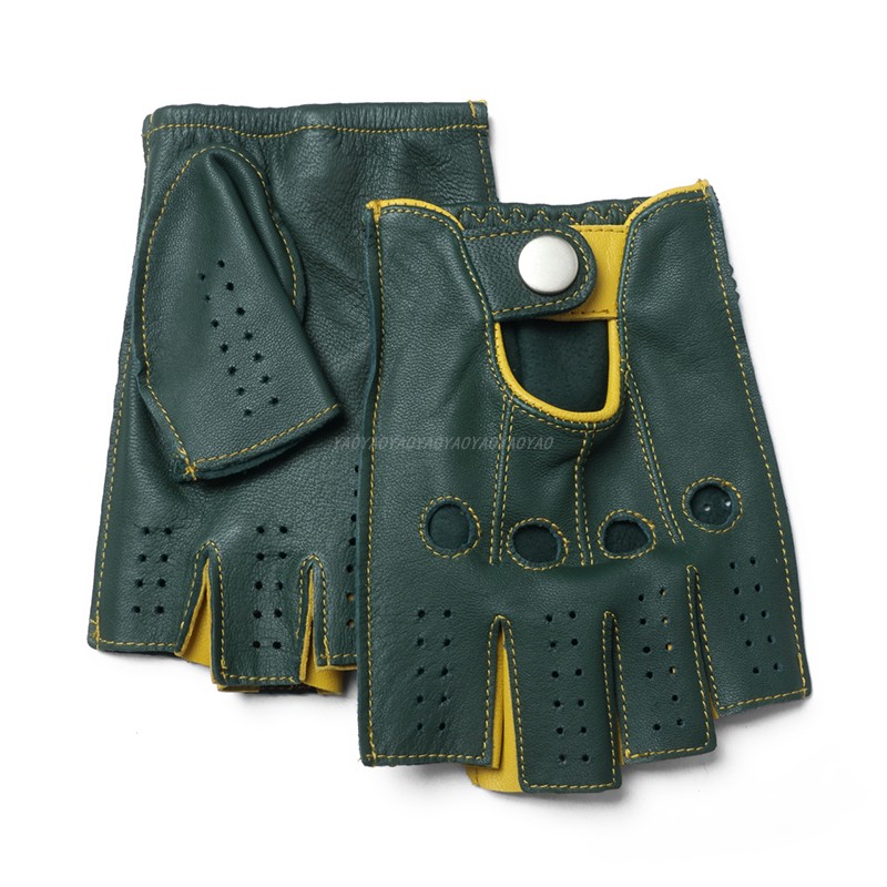 Driving Gloves Leather - Luvas Masculinas de Couro Genuíno de