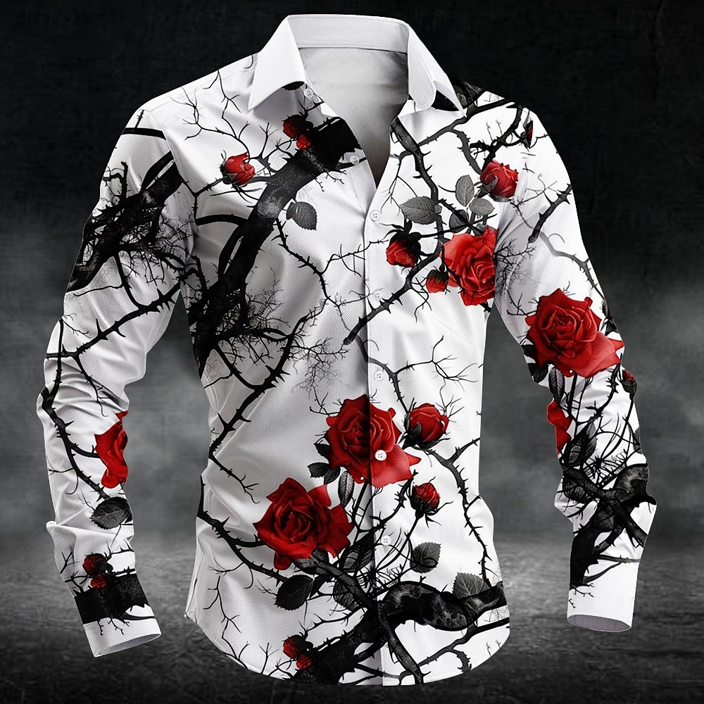Mens Fashion Summer - Camisa Masculina de Manga Longa com