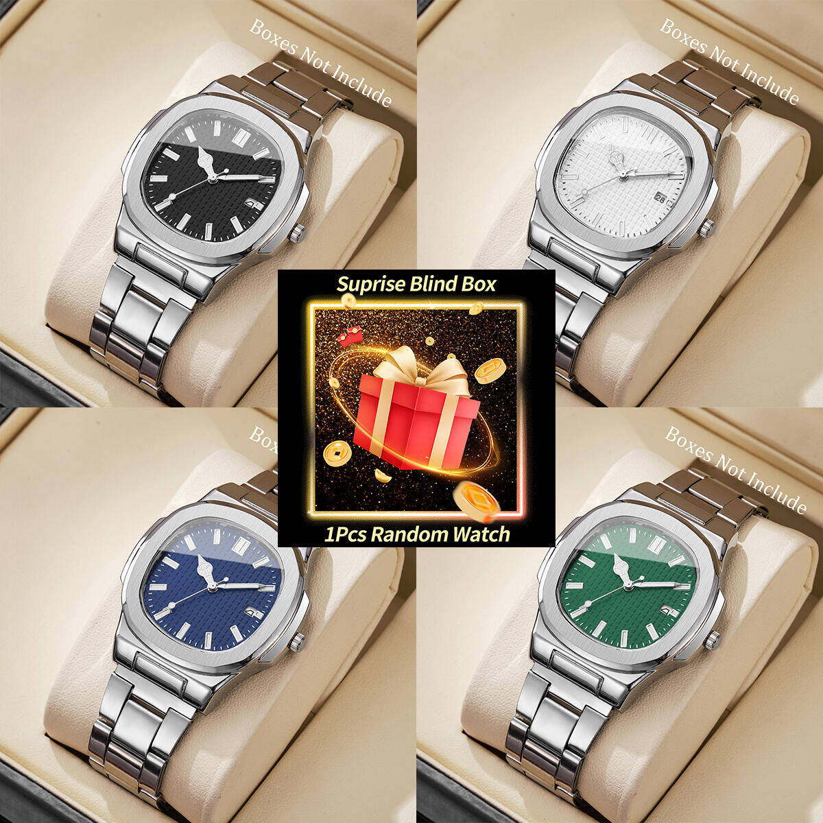 Mens Fashion Watch - 1pc surpresa mistério relógio caixa cega-moda