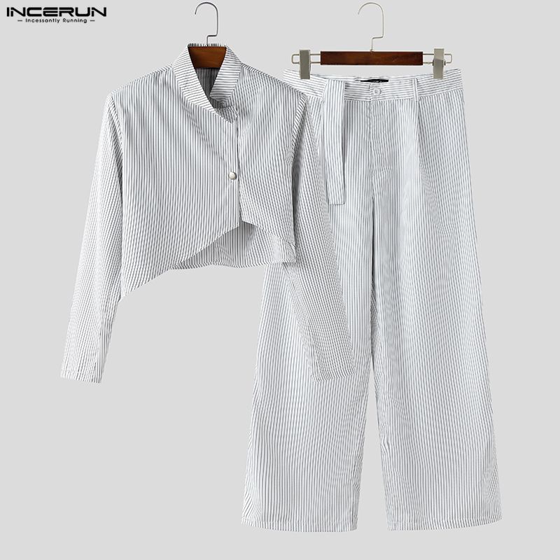 Incerun conjuntos masculinos l - Mens Fashion Blazer avaliação e preço