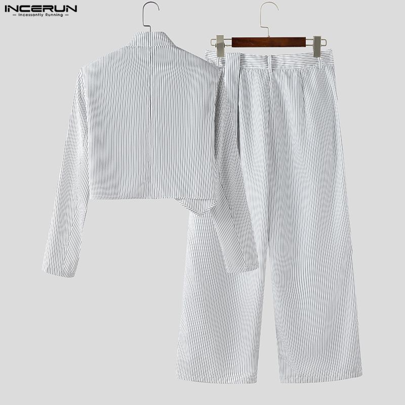 Incerun conjuntos masculinos l - Mens Fashion Blazer avaliação e preço