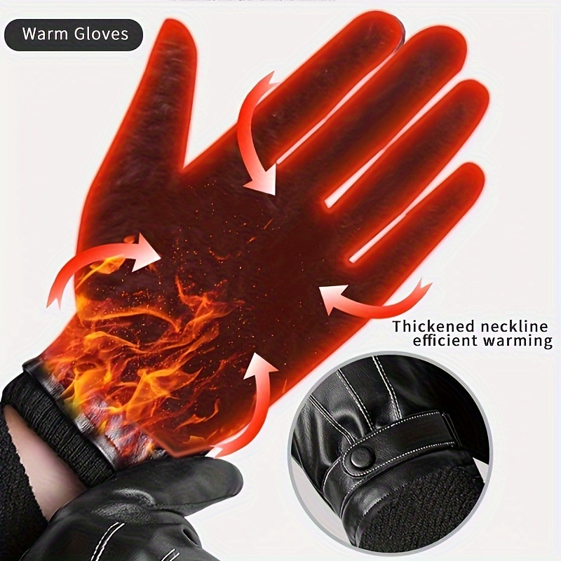 1 par luvas de inverno quente  - Driving Gloves Leather avaliação e preço