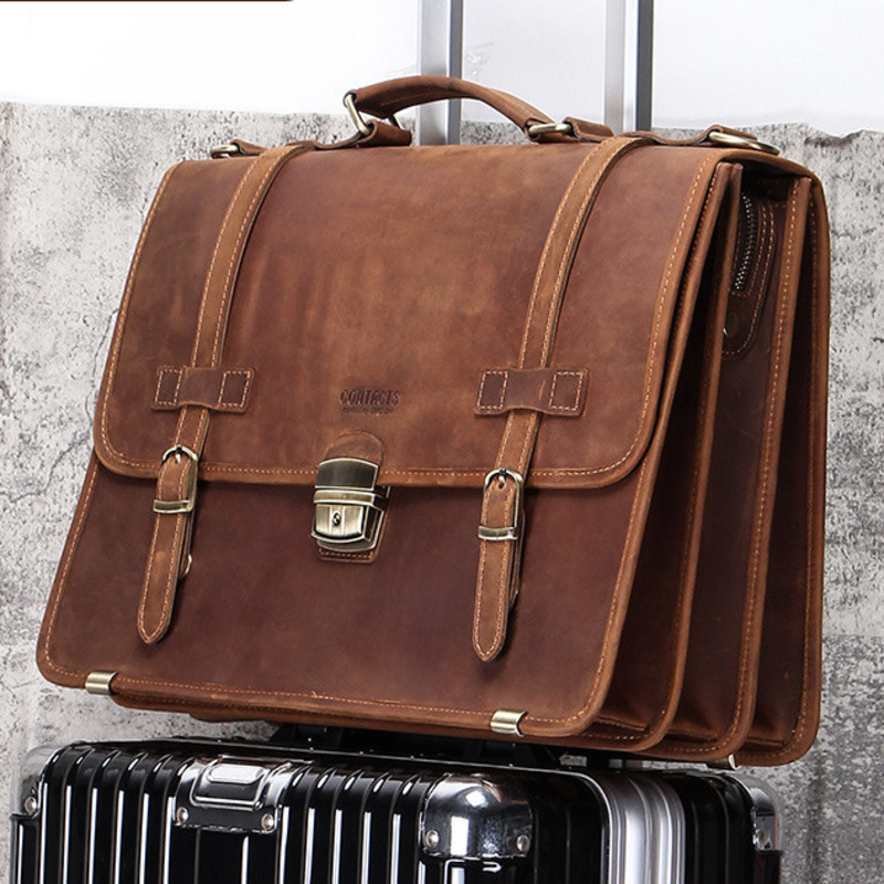New Fashionable Leather Briefc - Mens Fashion In 40S avaliação e preço