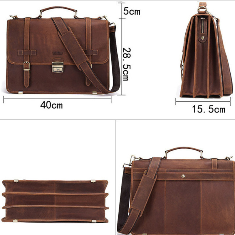 New Fashionable Leather Briefc - Mens Fashion In 40S avaliação e preço