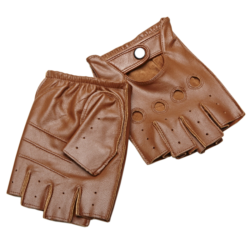 Luvas de meio dedo do homem de - Driving Gloves Leather avaliação e preço