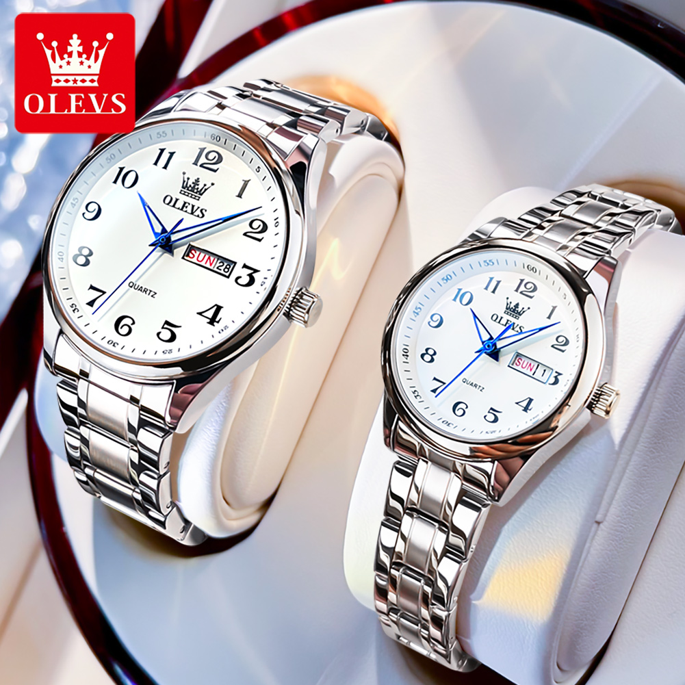 OLEVS Top Marca Casal Quartz R - Mens Fashion In 40S avaliação e preço