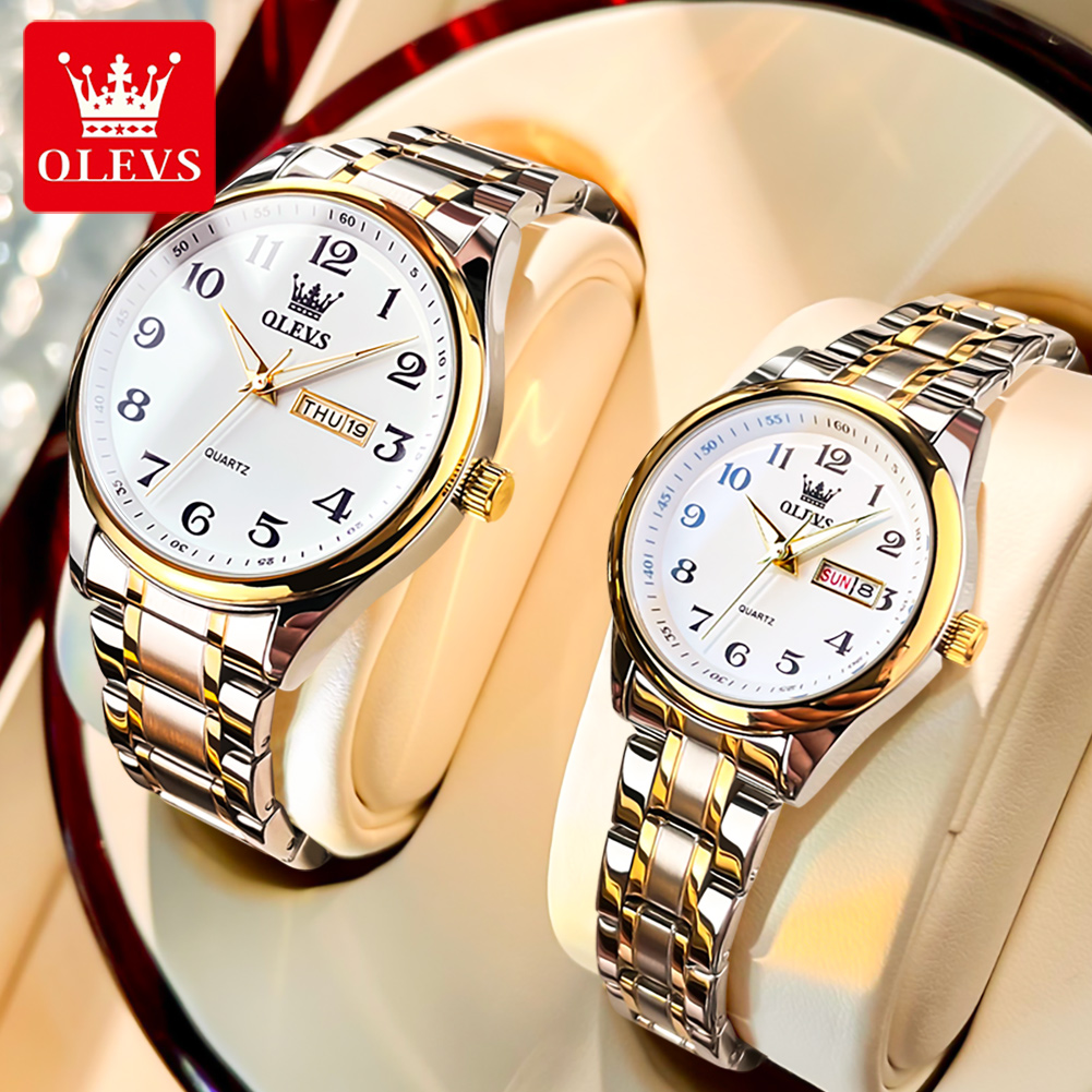 OLEVS Top Marca Casal Quartz R - Mens Fashion In 40S avaliação e preço