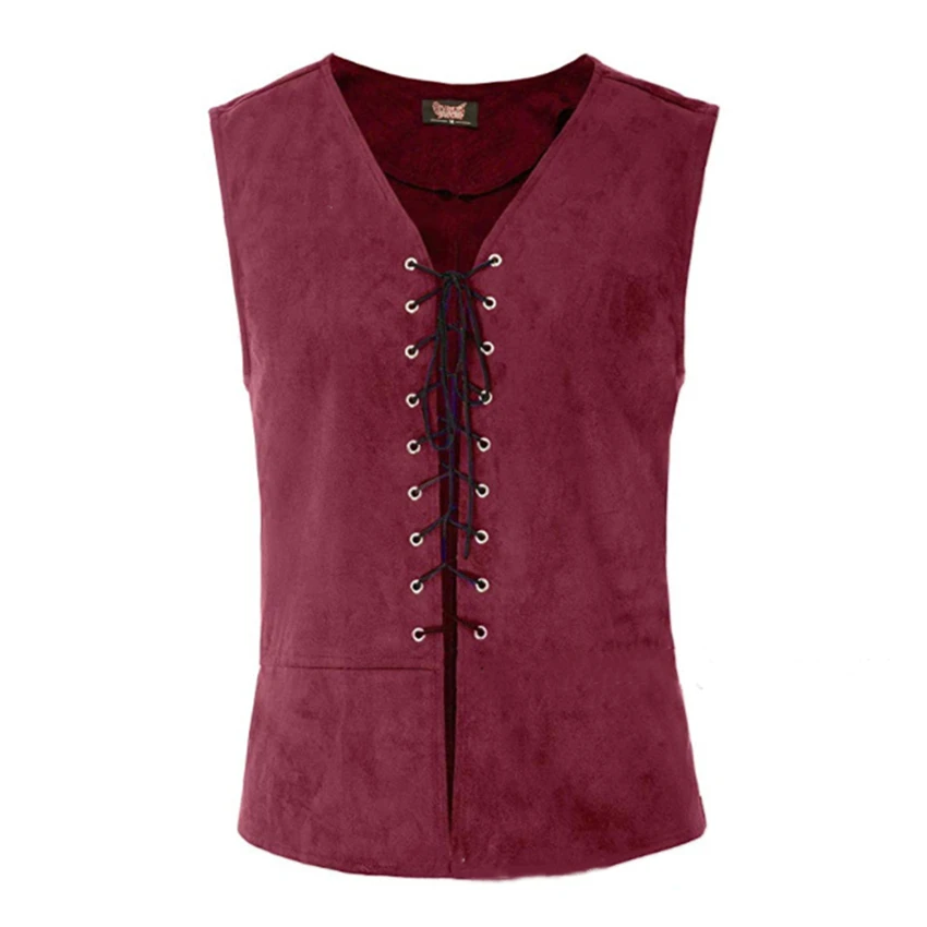 Colete Masculino Punk Medieval - Mens Fashion Vest avaliação e preço