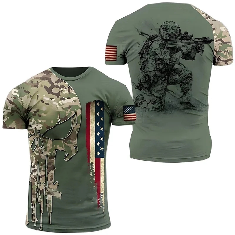 Camiseta militar estampada mas - Military Shirt Men avaliação e preço