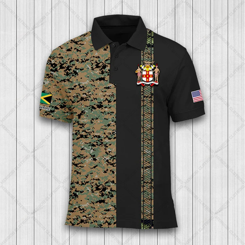 Camisa Polo Gráfica com Bandei - Men'S Fashion Names avaliação e preço