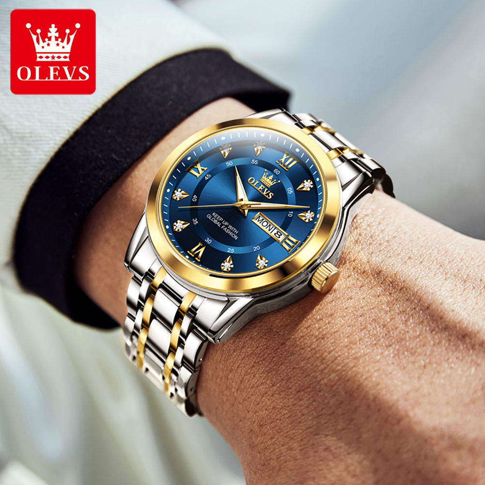 Olevs marca moda relógios masc - Mens Fashion Watch avaliação e preço